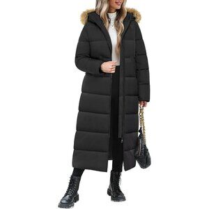 Long Winter Coats for Women Maxi Length Puffer Coat Warm Quilted Jacket Ladies F